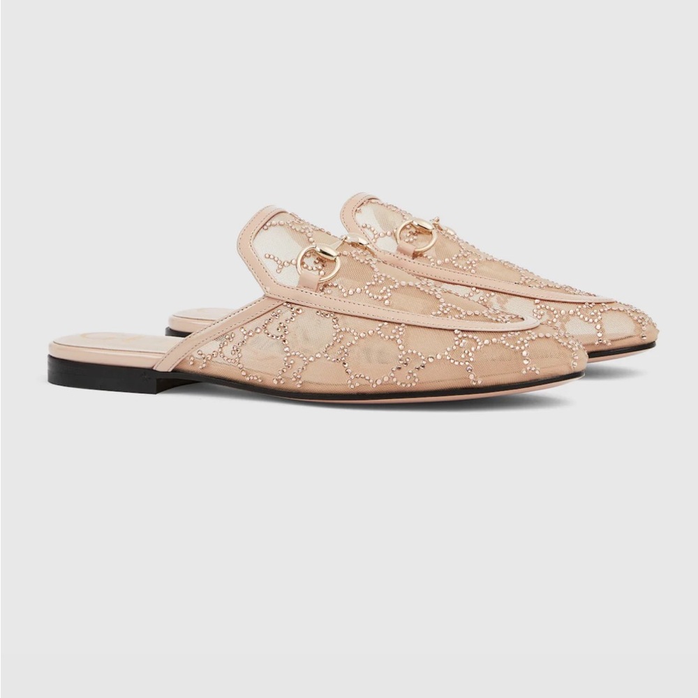 Women's GG Crystal Princetown Slipper - Picture 2 of 9